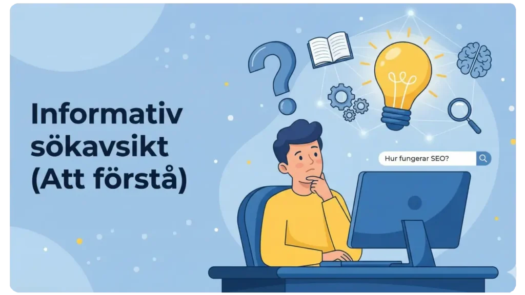 Informativ sökavsikt – sökoptimering Informativ sökavsikt (Att förstå)