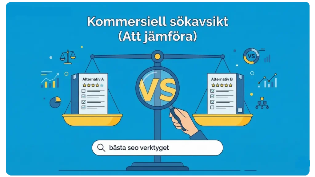 Kommersiell sökavsikt – SEO konsult Kommersiell sökavsikt (Att jämföra)