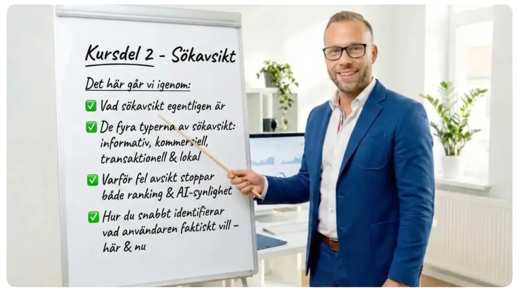 seo-utbildning kurs två hos seokonsulten – SEO byrå Seo avsikt - SEOkonsulten – SEO byrå