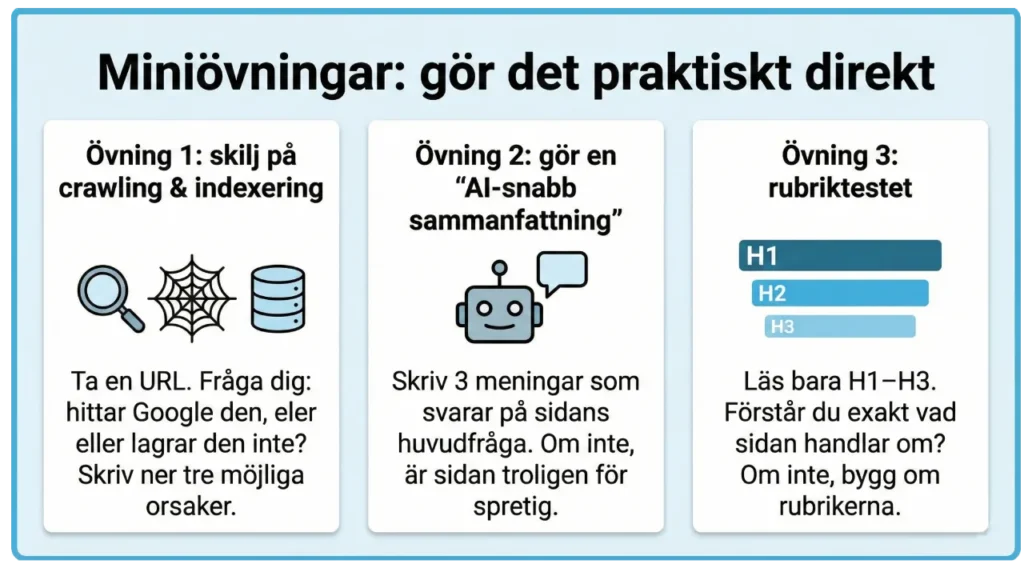 seo-kurs-miniovningar – SEO AEO (Answer Engine Optimization) och AIO (AI Optimization)